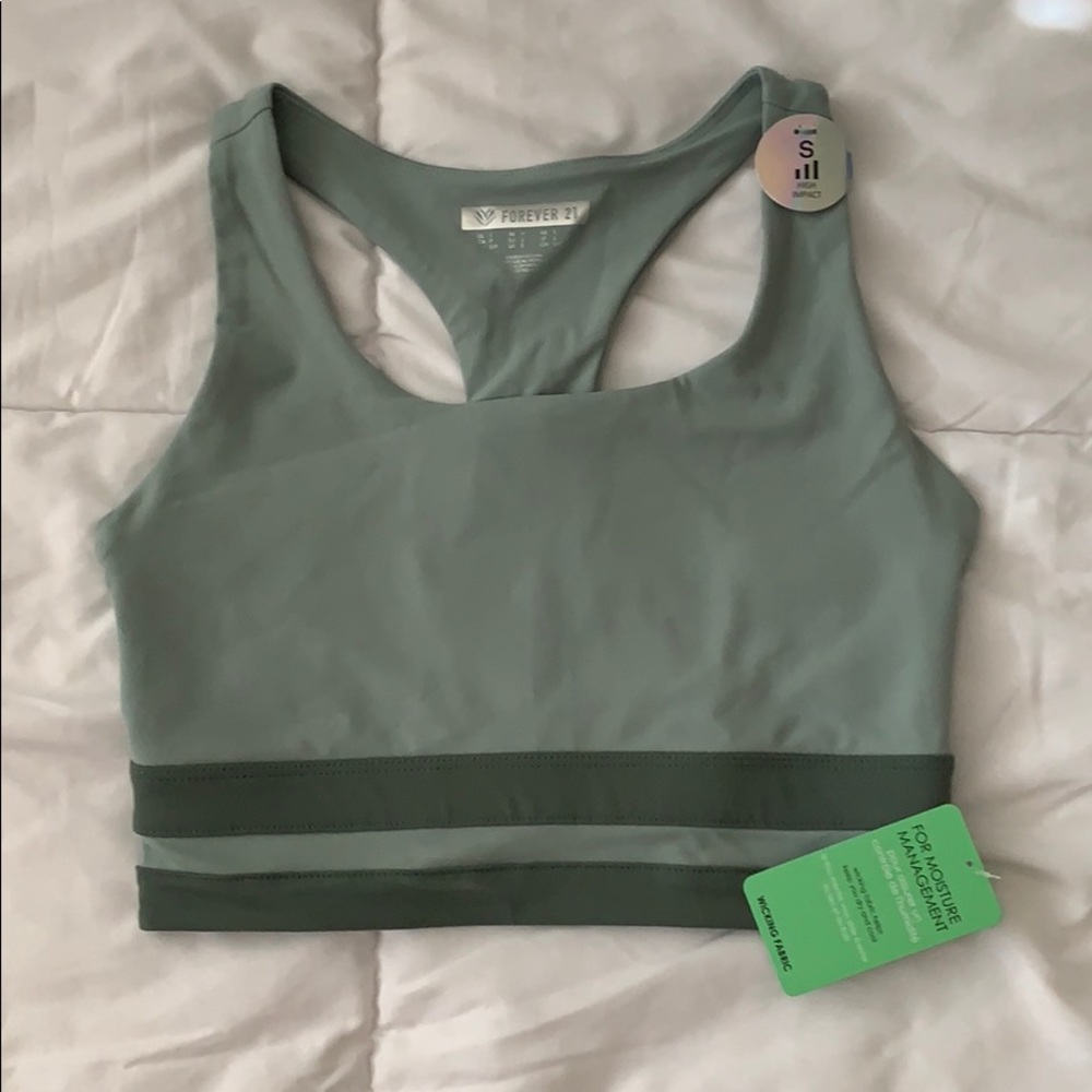 Sage green workout top